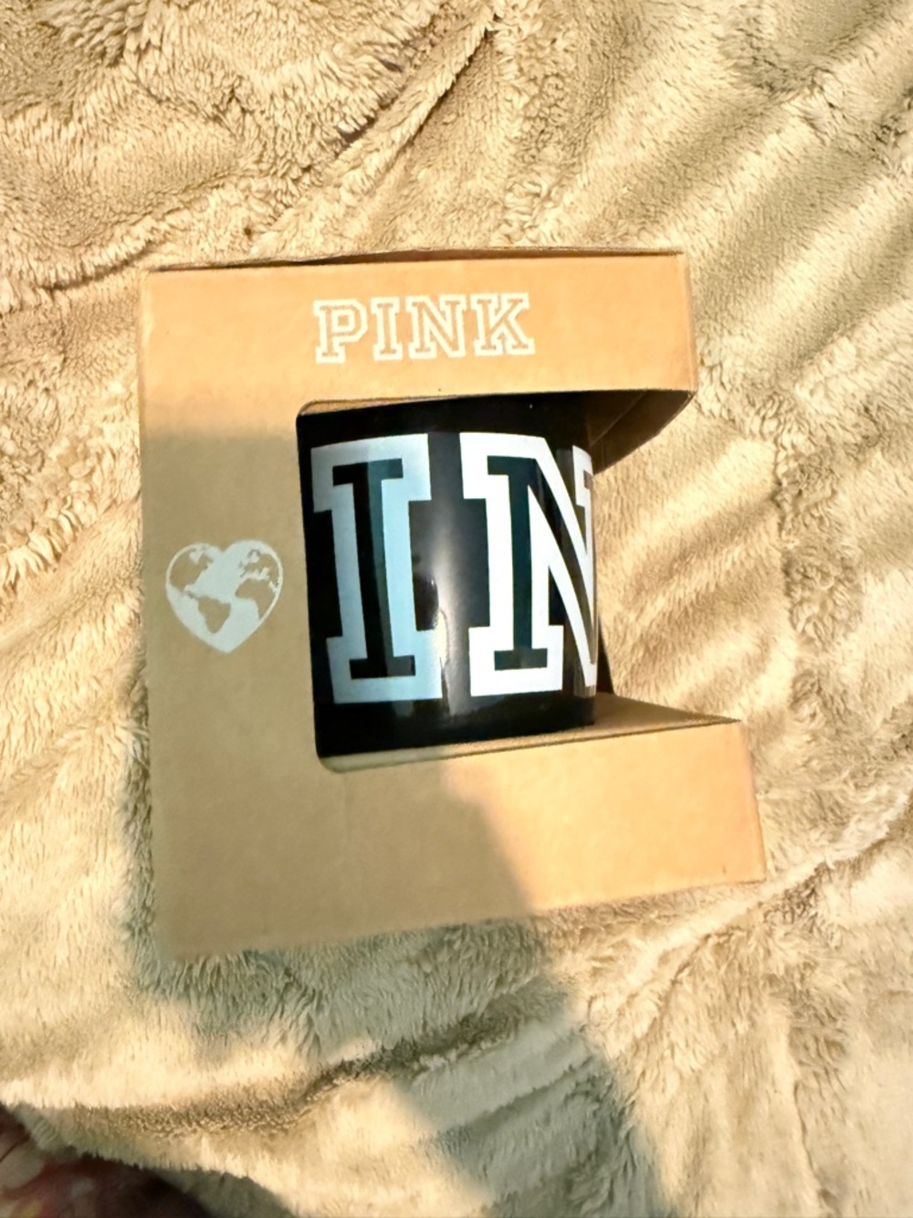 PINK Victoria's Secret Tan Box with White Label